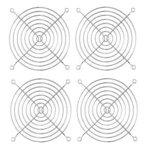 GDQLCNXB 금속 팬 그릴 120mm PC 컴퓨터 장착 핑거 가드 보호 커버 4팩