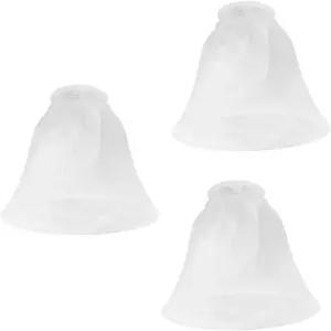 보가드 3팩 화이트 알라바스터 천장 선풍기 조명 커버 욕실 세면대용 벨 유리 그늘막 교체 글로브 샹들리에