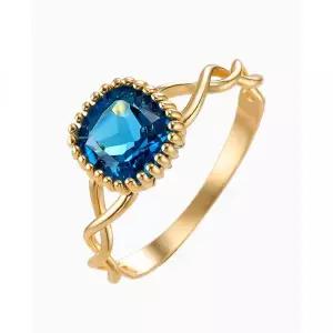 오벨리 14K 18K 벨라엘로퀀스 런던블루 토파즈 반지