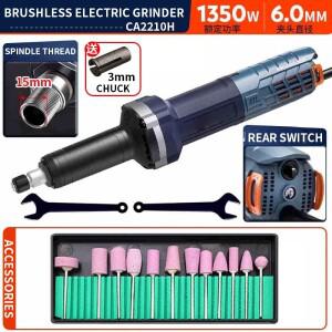 브러쉬리스 전기 그라인더 컴팩트 핸드헬드 연마 및 광택 도구 1350W 목공 절단 직선