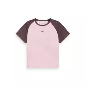 OIOI COLLECTION 래글런 배색 링거 반팔 티셔츠 [PINK]