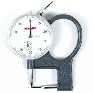 20024 다이얼 파이프게이지 P-1 10mm 측정 게이지 계측기 피코크 공구