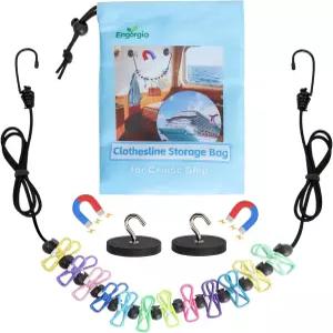 크루즈 선실용 마그네틱 빨랫줄 승인 - 휴대용 여행용 강력 고무 코팅 비 스크래치 자석 필수품용 업데이트