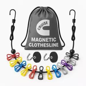 크루즈 선실용 마그네틱 빨랫줄 승인 강력 고무 코팅 비 스크래치 자석 필수품 2025용 여행용