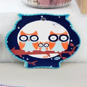 6가지 다양한 헬로아울 슬립 컵받침 6P세트 컵받침 코스터 티코스터