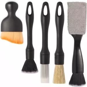 윤겔른 5PCS 자동차 디테일 브러시 세트 클리닝 젤 먼지 청소용 인테리어 트럭 SUV 액세서리