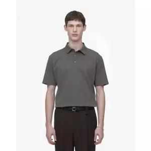 질스튜어트 JILLSTUART 뉴욕 남성 [GENTLE JERSEY] 다크그레이 반팔 카라 레귤러핏 티셔츠