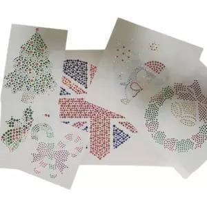 핫픽스 의류 DIY용 스팽글 스티커 하트별 20P 핫픽스 DIY용품 전사지 스팡글