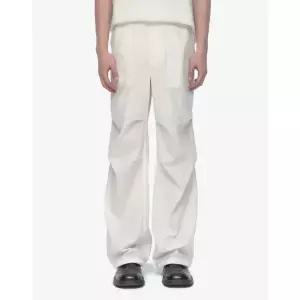 질스튜어트 JILLSTUART 뉴욕 남성 화이트 워시드코튼 패러슈트 팬츠