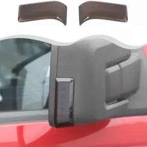 HTHE 훈제 백미러 턴 시그널 라이트 트림 사이드 미러 커버 리버스 포드 F150 2021 외장 액세서리와 호환