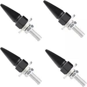 Lunsom 스파이크 번호판 고정 나사 캡 볼트 장착 차량 오토바이 트럭 4 PCS 블랙
