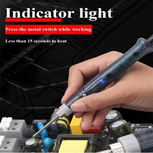 휴대용 USB 전기 납땜 다리미 히트 펜슬, ABS 스테인레스 스틸 용접 BGA 수리 키트, 주석 와이어 5V, 8W