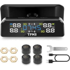 업데이트된 타이어 압력 모니 시스템 TPMS 센서 자동차 세단용 RV SUV 디스플레이 4개 시스템 MPV LCD