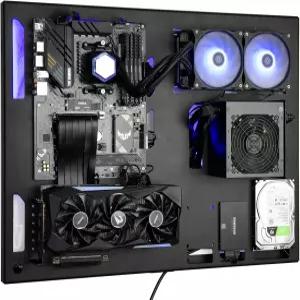 ABK 디자인 월 컴퓨터 케이스 - 마운트 게이밍 PC ATX 게이밍용 섀시