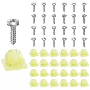 자동차 트럭 SUV용 나사 인서트 범용 번호판 고정 장치 내마모성 방청 자체 탭핑 볼트 및 나일론 포함된