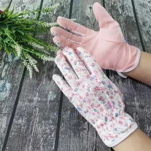 여성용 꽃무늬 면장갑 사계절 미끄럼방지 등산 레져 dlH5+2lEf