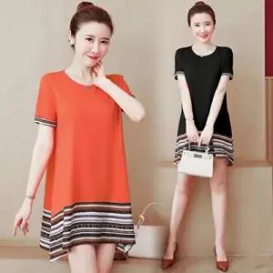 롱원피스 S93770 에스닉패턴 롱티셔츠 미니원피스 원피스티셔츠