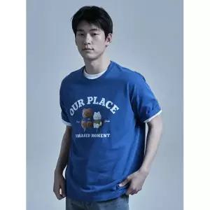 POLHAM 남성 코튼 어프어프 오버핏 반팔티_PHG2TS1430