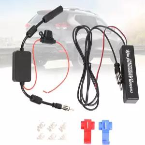 KSaAuto 12V 차량용 안테나 부스터 스테레오 FM AM 무선 신호 증폭기 트럭 SUV 보트 마린 UTV RV 액세서리