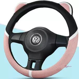 여성핸들커버 여자 그레이 자동차 타공 핑크 귀여운 큐티efg357