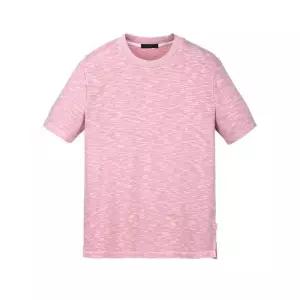 질스튜어트 JILLSTUART 뉴욕 남성 핑크 피그먼트다잉 슬러브 싱글 반팔티셔츠