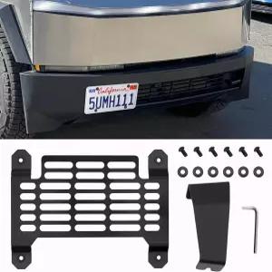 테슬라 사이버트럭 전면 번호판 홀더 프레임 마운트 브래킷 키트 2024 2025 액세서리 미국산 드릴링 없음