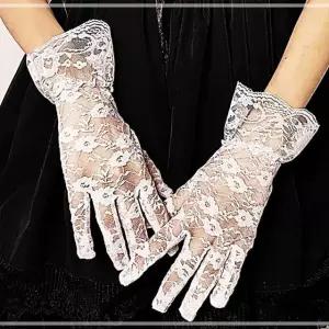 장갑 따뜻한 망사 데일리 웨딩 레이스 화이트 SWFGMI7G