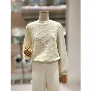 발렌시아 라운드 레이스 티셔츠 251MC11 505161