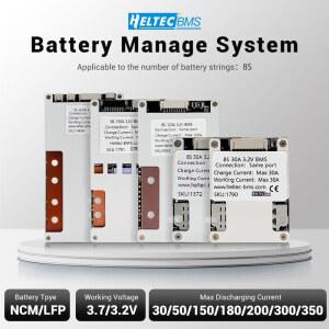 Heltecbms lifepo4 bms 24v 6s 7s 보호 30A 배터리 120A 60A 80A 밸런스드 300A 8s 보드 21700 200A 이온 18650 350A