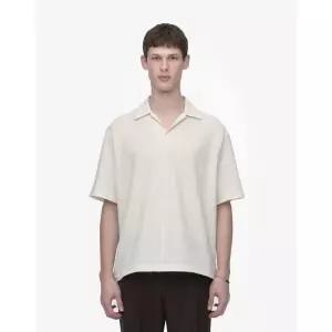 질스튜어트 JILLSTUART 뉴욕 남성 베이지 Brick pattern 카라 티셔츠