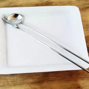 티스푼 가늘고 길어서 편리한 무광 롱스푼 롱포크