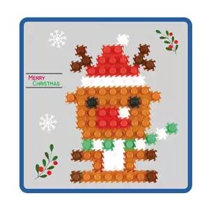 유니 블럭 크리스마스 루돌프 3개 디폼 미니 9mm 블록