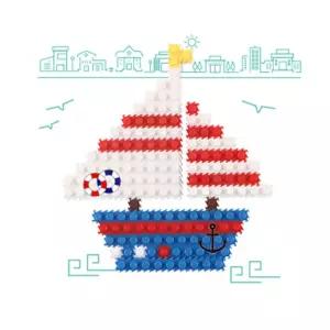 유니 블럭 돛단배 X2개 디폼 미니 9mm 블록 놀이