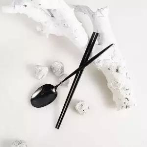 어린이수저세트 벨로아이녹스 명품 커트러리 티타늄블랙 2종 세트