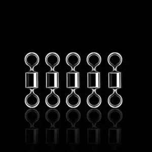 Weihe 회전도래 100개 벌크 자작 낚시 채비 회전도래 스위블 용접링 낚시