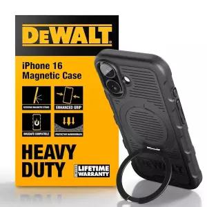 DEWALT 아이폰 16 케이스 시리즈용 360° 회전 가능한 마그네틱 링, 튼튼한 낙하 보호, 스탠드 및 링 홀더,
