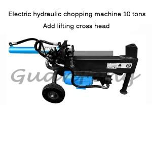 10 톤 대규모 분배기 유압 전기 산 도끼 벌채 절단기 나무 분할