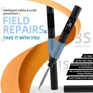 전자 Type-C 100W용 FEITA PTS200 납땜 인두 키트 1개의 솔더 팁이  미니 스마트 디지털 연필 펜