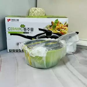 TBZ 키친아트 세라믹 통주물 편수냄비 18cm 내열유리냄비