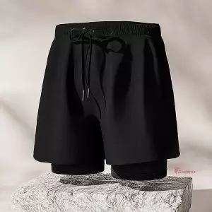 남자 레깅스 반바지 비치바지 일체형wxy001