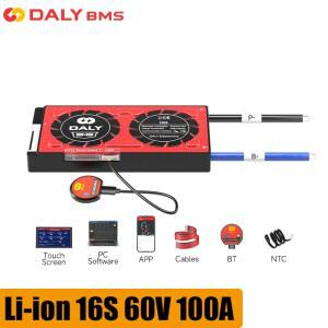 DALY 스마트 Lifepo4 BMS 16S 60V PCB UART 블루투스 보드 100A 보호 이온 배터리 포트