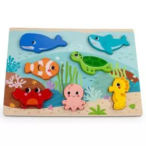 하이판다 바다동물 원목 퍼즐 블록 아기 유아 장난감