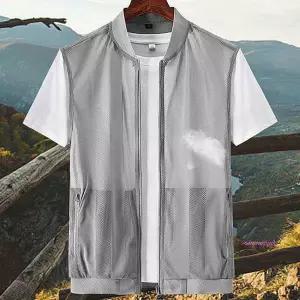 여름 조끼 집업 아이스 메쉬qrs581