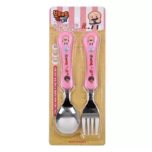 브레드이발소 초코 웨이브 스푼포크세트 이유식 식기