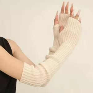 여성 4컬러 가을겨울 핸드워머 니트 롱 팔토시 암토시 ztW3+9Nmq