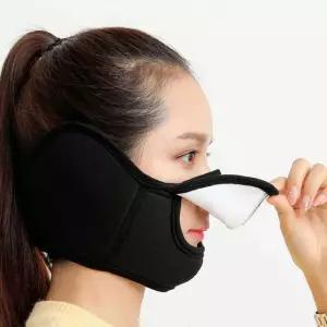 풀커버 도톰 귀마개 커플 방한 용품 따듯한 마스크 김서림방지마스크