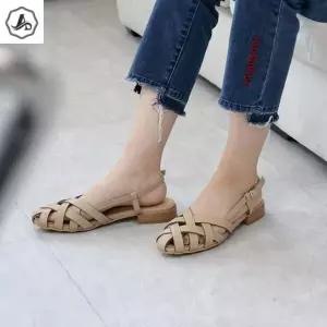 [애슬릿] 클래식 여름 피셔맨 플랫 스트랩 소가죽 샌들 (35833563A)