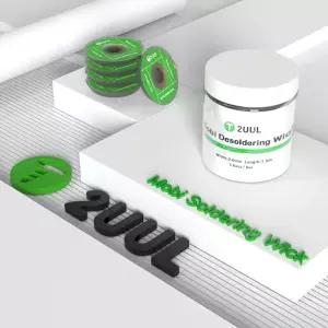 2UUL 디 솔더링 심지 폭 2mm 길이 1.5m 5 롤 메쉬 브레이드 테이프 납땜 용 구리 용접 포인트 수리 도구