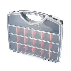 공구 상자 정리함 보관용 뚜껑 부품 보관함 힌지 칸막이가 볼트 있는 나사 하드웨어 탈착식