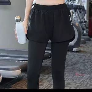 여자레깅스반바지 팬츠 투인원 운동복 일체형 타이즈zab249